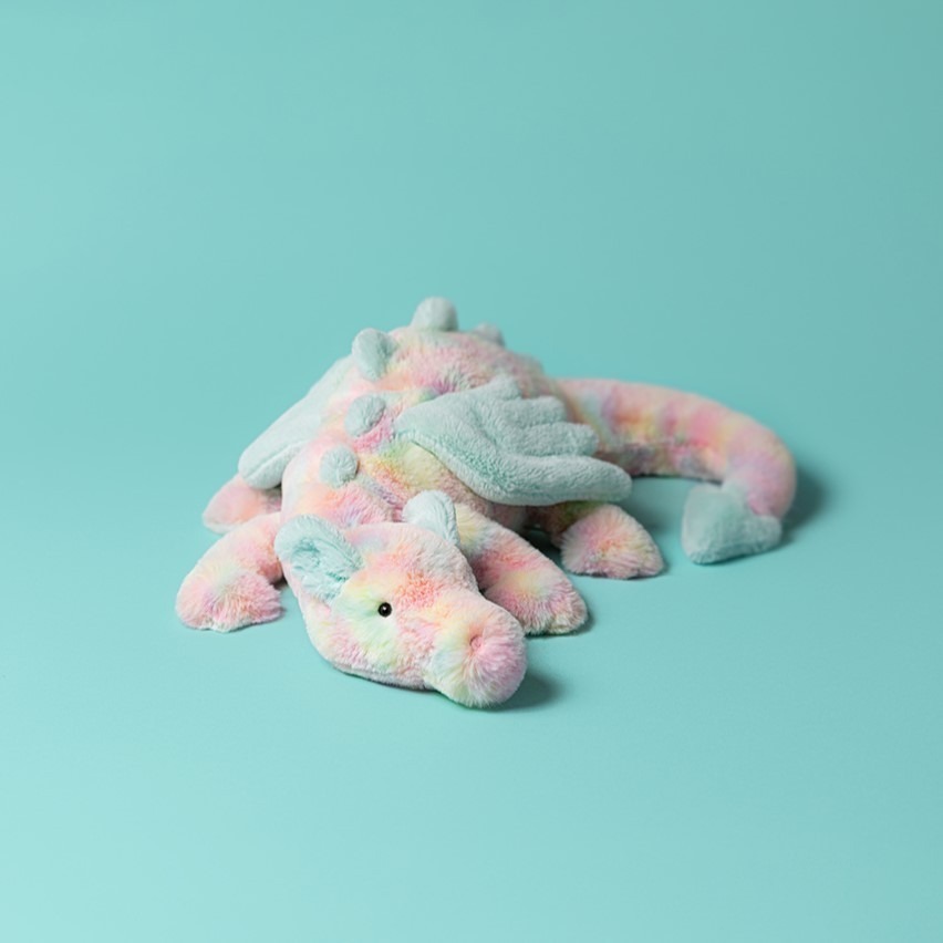 Jellycat 50公分長 混色龍 中標-細節圖3