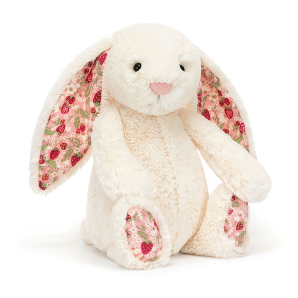 Jellycat 23公分高 草莓白色兔子-細節圖4
