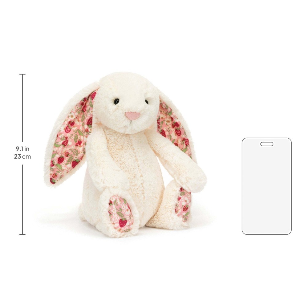Jellycat 23公分高 草莓白色兔子-細節圖5
