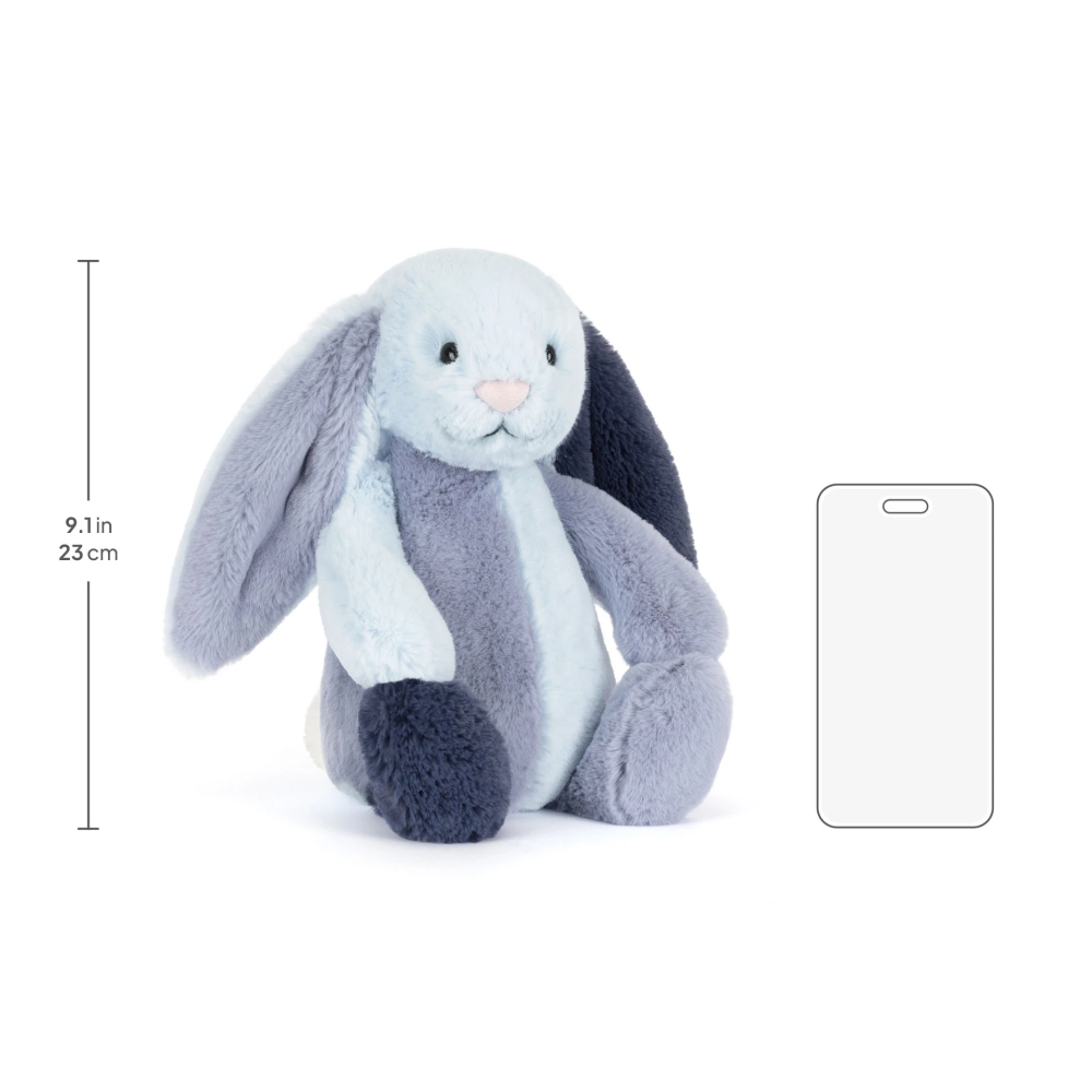 Jellycat 23公分高 藍色拼接兔 玩偶 保證正品-細節圖4