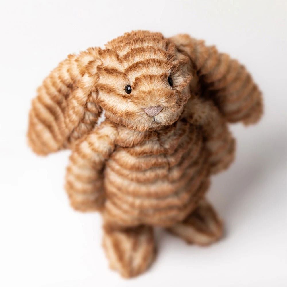 (預購)Jellycat 23公分高 金標 咖啡色捲捲兔 虎皮兔 中國版 保證正品-細節圖2