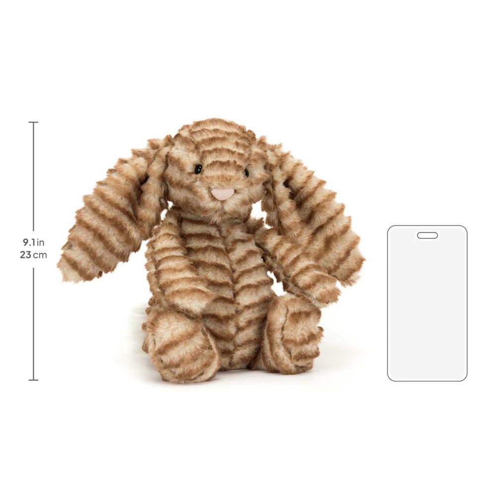 (預購)Jellycat 23公分高 金標 咖啡色捲捲兔 虎皮兔 中國版 保證正品-細節圖5