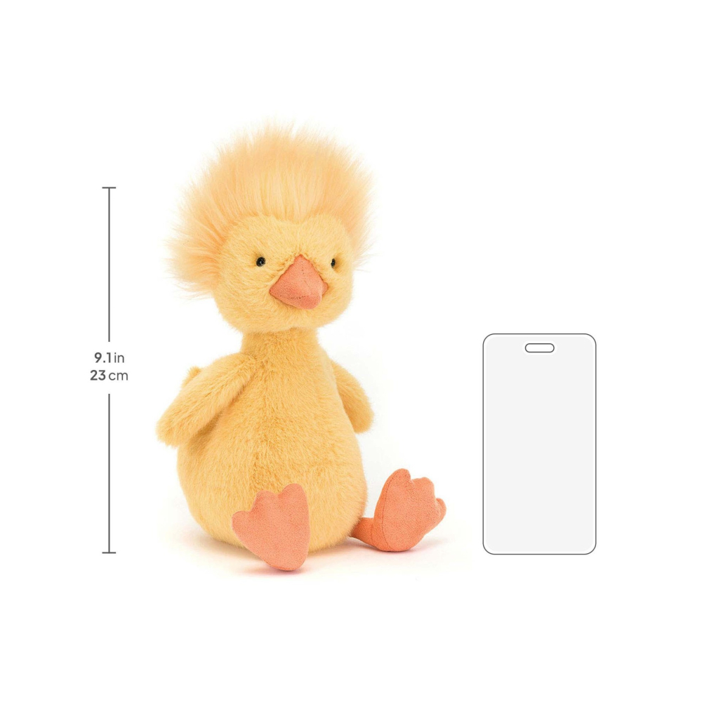 Jellycat 23公分高 爆炸頭鴨子 玩偶 保證正品-細節圖6