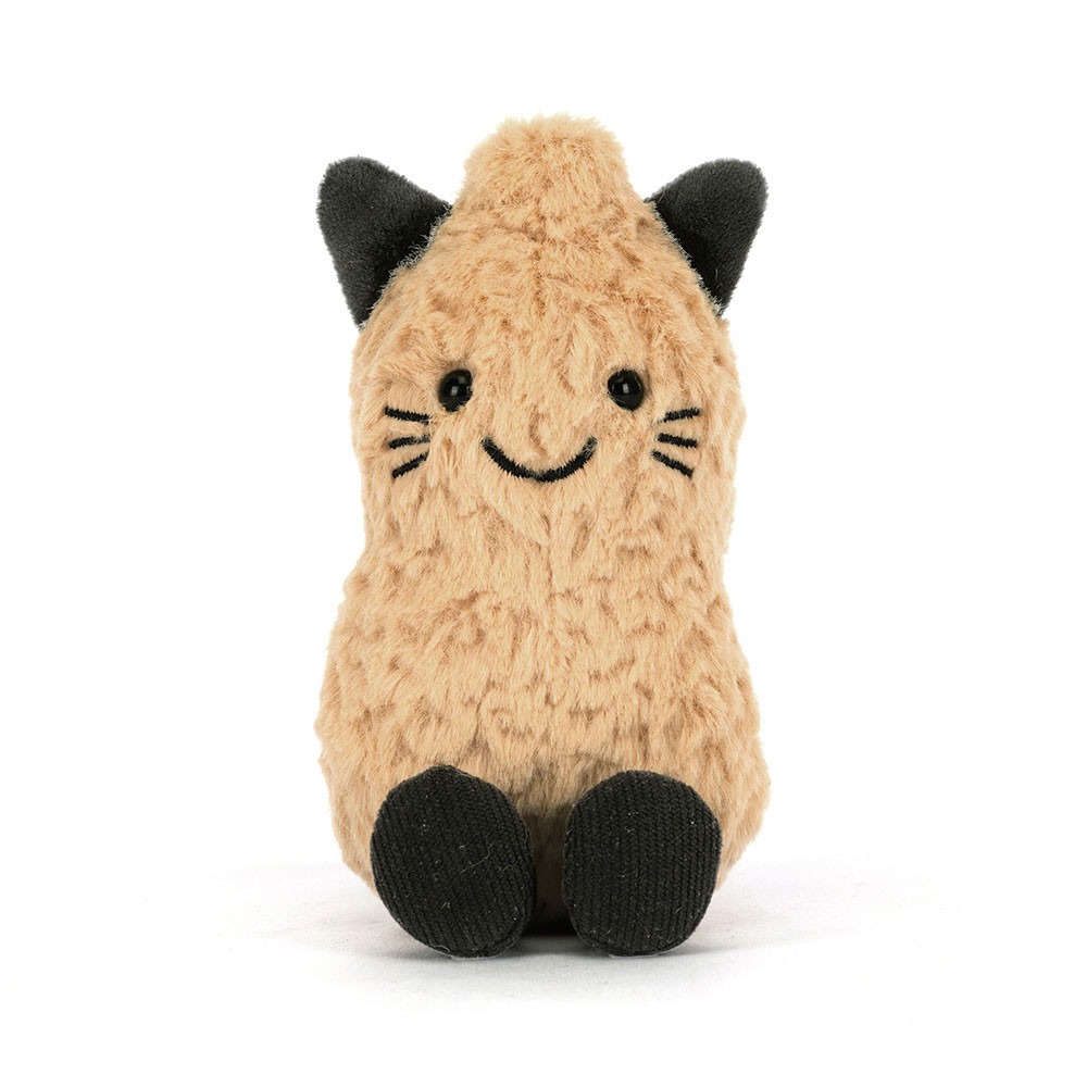 Jellycat 13 公分高 黑貓花生 玩偶-細節圖3