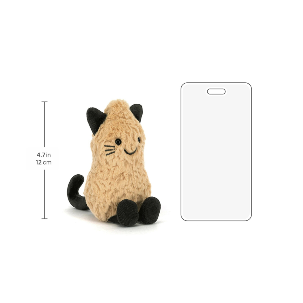 Jellycat 13 公分高 黑貓花生 玩偶-細節圖5