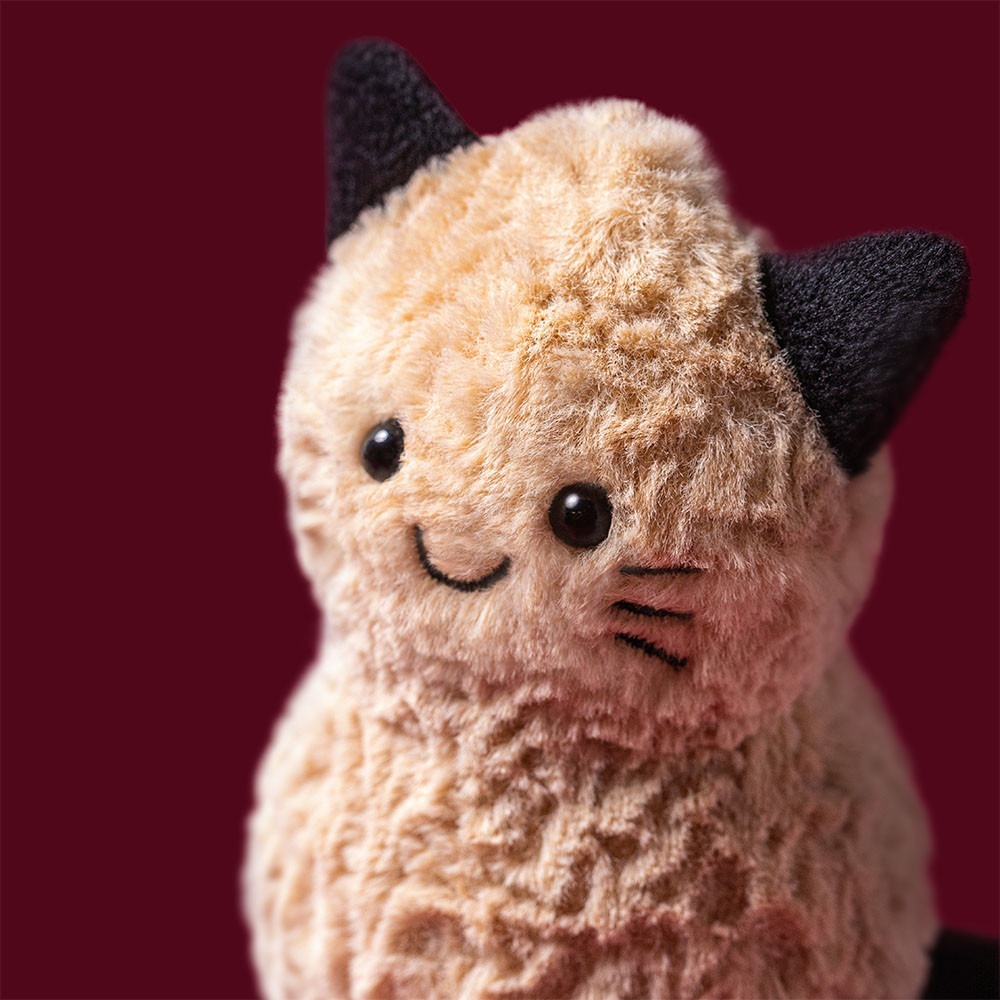 Jellycat 13 公分高 黑貓花生 玩偶-細節圖6