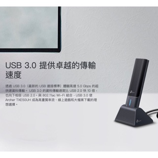 《 免運 暢銷3C 公司貨 》tp-link Archer TXE50UH AXE5400 高增益 三頻 無線 USB-細節圖6