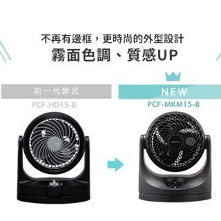 《 日本 IRIS 新上市 馬卡龍色 左右自動擺頭 適用4坪 》PCF-MKM15 強力渦流 擺頭 靜音 循環扇 風扇-細節圖2