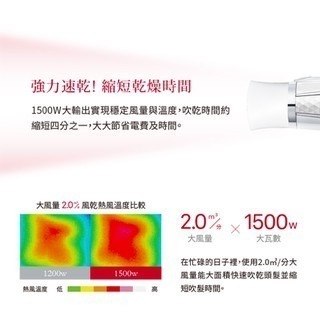 《 日本 TESCOM 現貨 台灣寄出 原廠公司貨 》TID962TW 大風量 負離子 造型 吹風機 962-細節圖7
