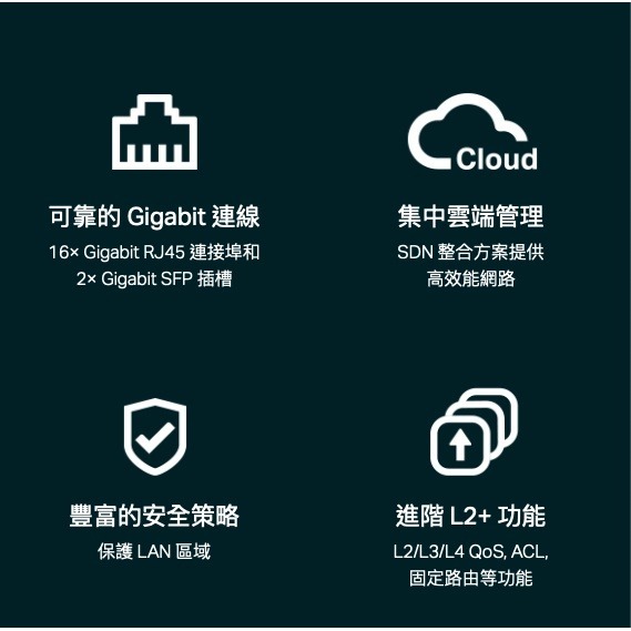《免運 暢銷  公司貨》tp-link TL-SG2218 專業版 Gigabit 16 埠 高速 網路 智慧型交換器-細節圖2