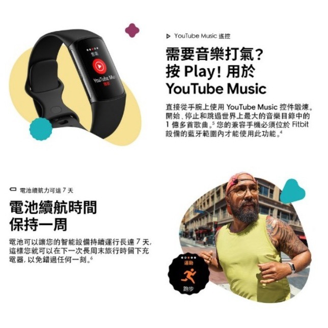 《 現貨 原廠 內附錶帶 行動支付》Fitbit Charge 6 GPS 健康智慧手環 運動手環 女性健康追蹤 手錶-細節圖5