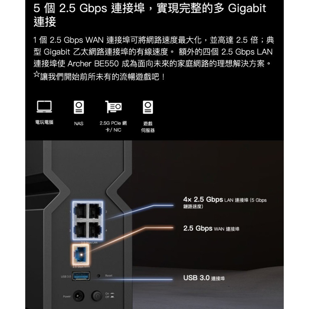 《 tp-link 免運 公司貨 》Archer BE550 BE9300 三頻 WiFi 7 路由器 無線分享器-細節圖5