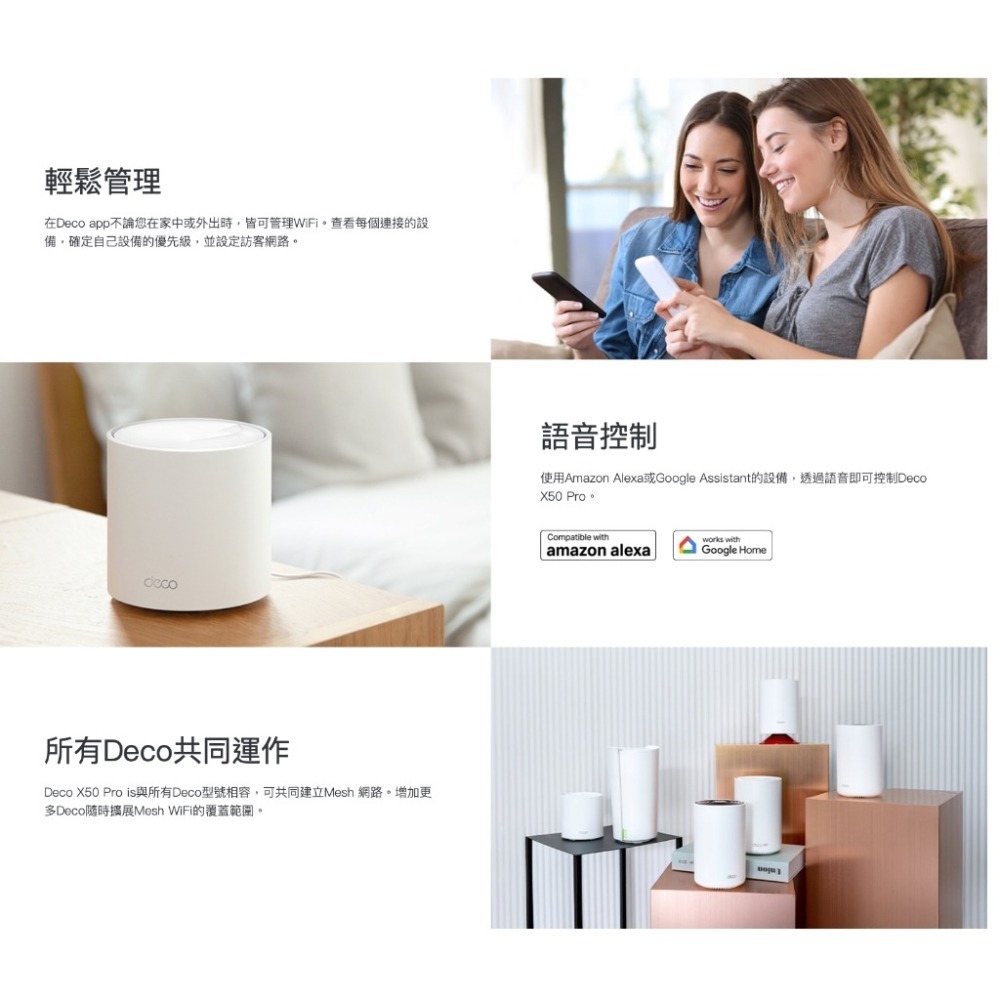 《免運 原廠 3入》tp-link Deco X50 Pro AX3000 Mesh WiFi6 網狀 路由器 分享器-細節圖7
