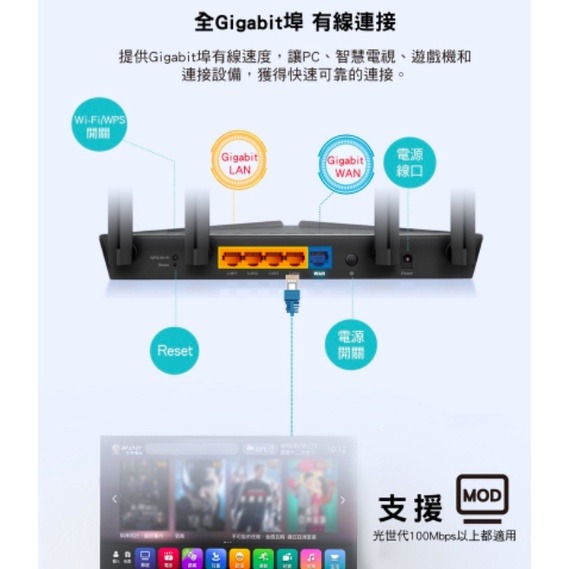 《tp-link 免運 公司貨 》Archer AX23 AX1800 雙頻 WiFi 6 路由器 無線分享器 分享器-細節圖9