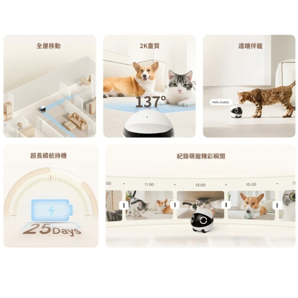 《 enabot 台灣代理非水貨 原廠 可遙控 》ROLA mini 智慧居家 攝影機 寵物攝影機 家庭安全防護-細節圖5