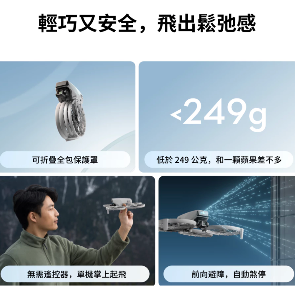 《 DJI 大疆 免運 原廠公司貨 暢飛套裝 》Flip AI 折疊收納 掌上型 迷你 空拍機 航拍機-細節圖3