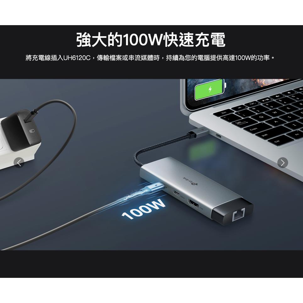 《 tp-link 4K HDMI 6合1  》UH6120C USB Type-C 6埠 集線器 HUB 隨插即用-細節圖5