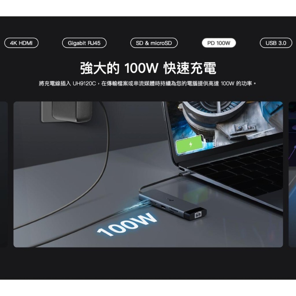 《 tp-link 4K HDMI 9合1  》UH9120C USB Type-C 9埠 集線器 HUB 隨插即用-細節圖6