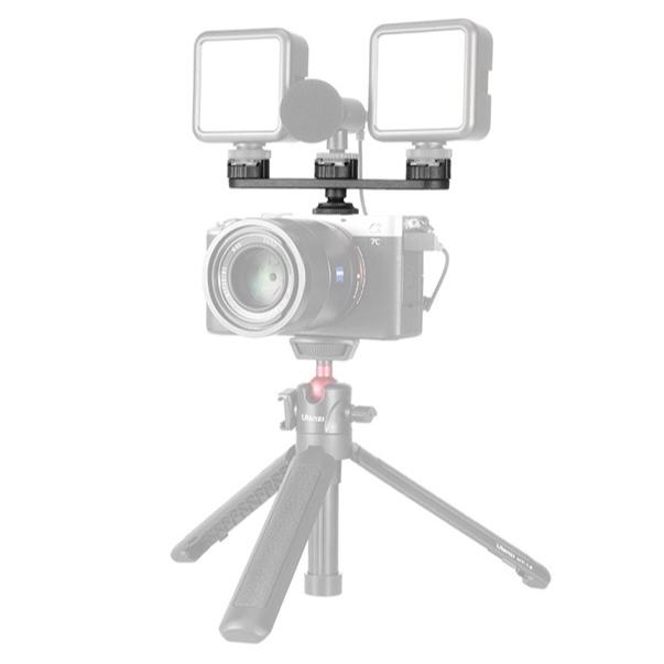 《 Ulanzi 優籃子 配件 可接 自拍桿 腳架 相機 》PT-23 可調式 三冷靴 擴充支架 熱靴-細節圖6