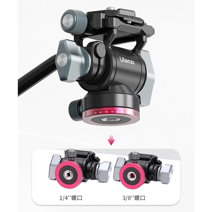 《 Ulanzi 優籃子 配件 》U-190 萬向 小型 液壓雲台 油壓 雲台-細節圖2