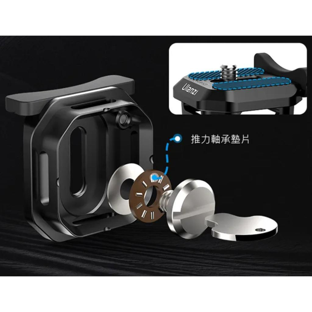 《 Ulanzi 優籃子 Claw 銳爪 》CA28 防偏轉快拆版 快裝板上蓋 腳架 滑軌 直播-細節圖3
