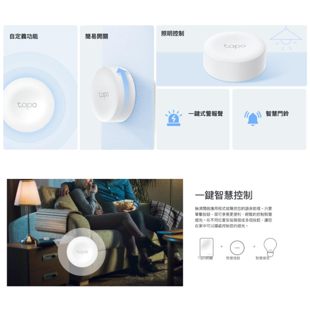 《 tp-link 原廠 公司貨 智慧家電 》Tapo S200B 智慧按鈕 智慧開關 智慧家庭 智能家居-細節圖3