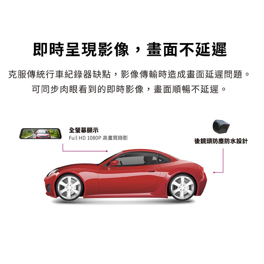 《 免運 現貨 送 64G卡》PAPAGO Ray CP Plus 電子後視鏡 行車紀錄器 雙鏡頭 電子式 後視鏡-細節圖5