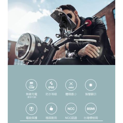 《 逆磁浮 免運 現貨 2代 後視鏡 》TAKEWAY 黑隼 Z 無線充電 機車 手機支架 LA3-PH06-AnvR-細節圖2