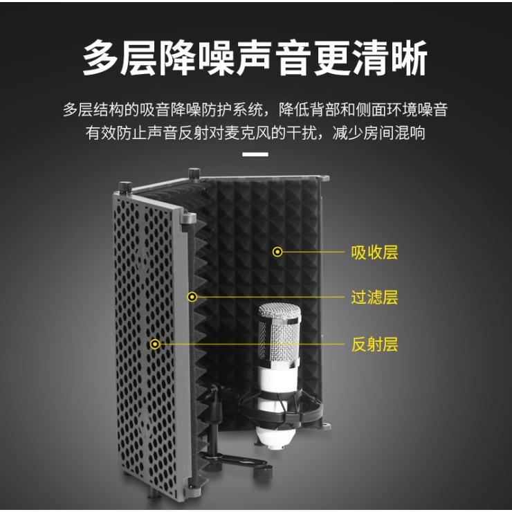 《 免運 現貨 台灣出貨 公司貨 開發票》傳聲者 W03 加大 三門 塑料 麥克風 防風罩 隔音罩 吸音棉 隔音棉-細節圖3