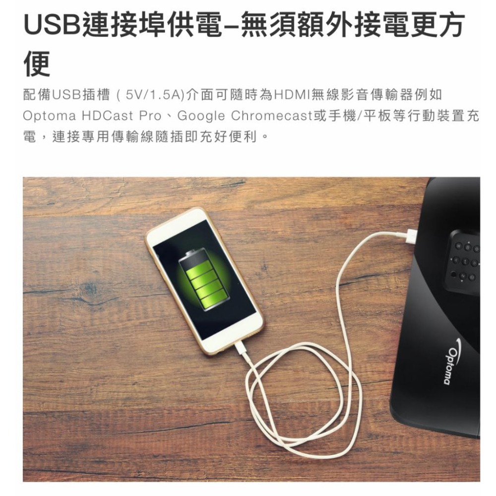 《 免運 原廠 送 HDMI線材 》Optoma 奧圖碼 TP401W WXGA 高亮度 多功能 商務投影機 投影機-細節圖5