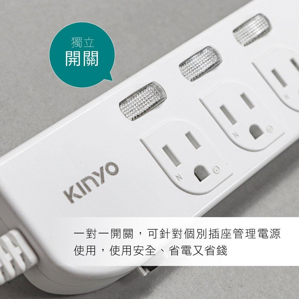 《 免運 現貨 附發票 6孔 180cm 》KINYO CGU333-6 3開 3插 3USB 安全 延長線 1.8M-細節圖5