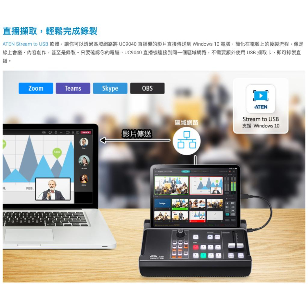 《 下殺 即將完售 》ATEN StreamLIVE PRO UC9040 1080p 多功能直播機 導播機 直播 串流-細節圖8