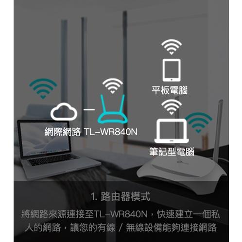 《 tp-link 免運 公司貨 》TL-WR840N 300Mbps 無線 N Wifi 路由器 無線分享器-細節圖3