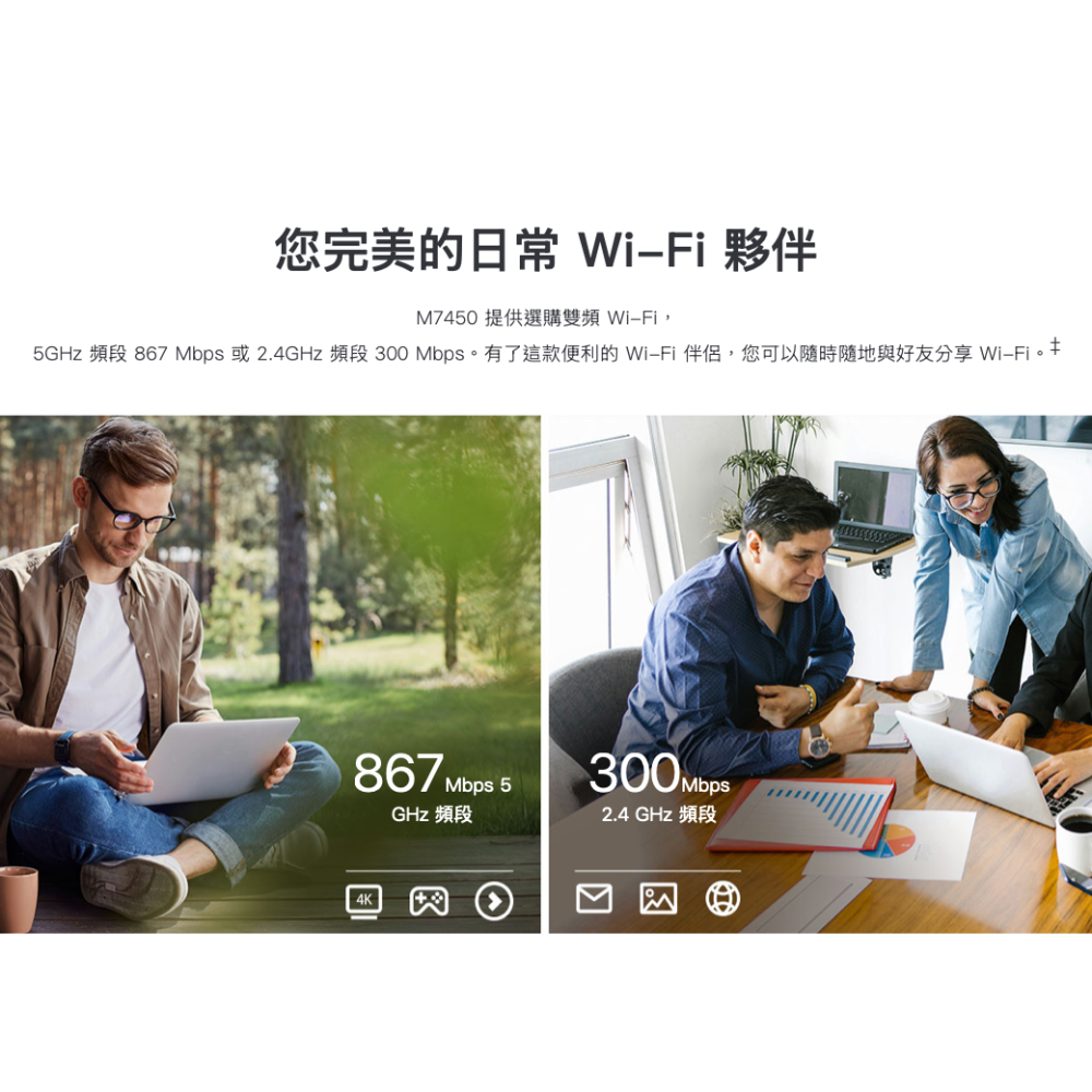 《 tp-link 原廠 公司貨 攜帶式 》M7450 4G 高階版 LTE 行動 WiFi 無線分享器-細節圖5