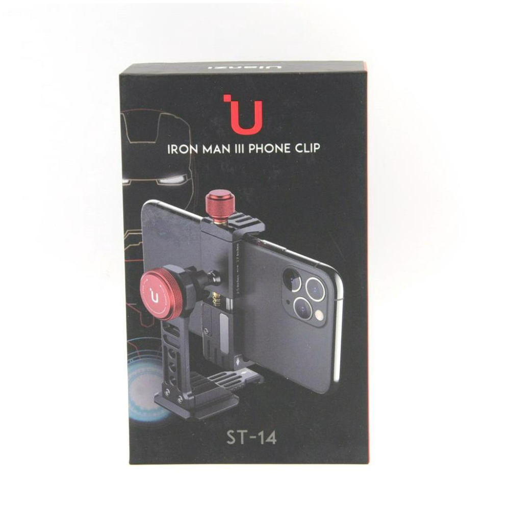 《 Ulanzi 優籃子 萬向 可接 自拍桿 腳架  》ST-14 鋼鐵俠 III 多功能 金屬 手機夾 雲台 冷靴-細節圖6