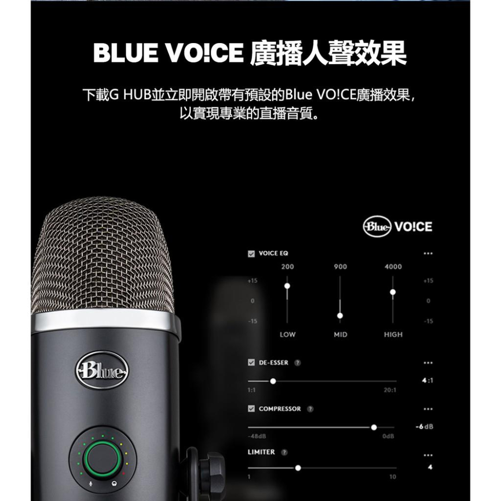 《 免運 現貨 送收納包 公司貨 開發票 》Blue Yeti X 大雪怪 USB 電容 麥克風 隨插即用-細節圖4