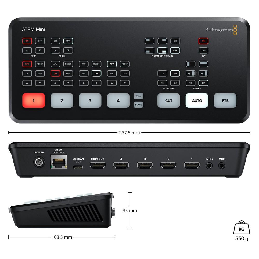 《 免運 現貨 公司貨 》黑魔法 Blackmagic BMD ATEM mini 導播機 直播機 串流 直播 4路-細節圖4