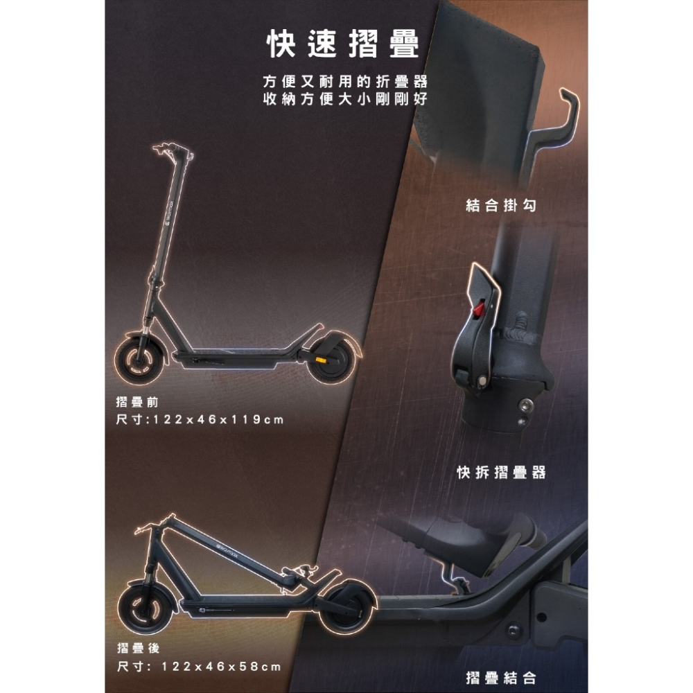 《 Waymax 原廠公司貨 IPX4防水 輕量設計 定速巡航功能 》X10 電動滑板車 滑板車 電動車 電動滑板車-細節圖9