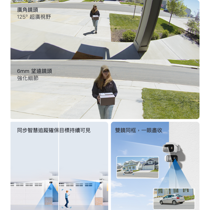 《tp-link 防水 可動 AI 2K 雙鏡》Tapo C246D 2K 高畫質 家庭安全 WiFi 攝影機 監視器-細節圖4