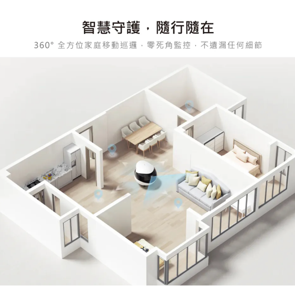 《 enabot 台灣代理非水貨 免運可遙控 》enabot Ebo Air 2 寵物攝影機 遠端控制 遙控 攝影機-細節圖3