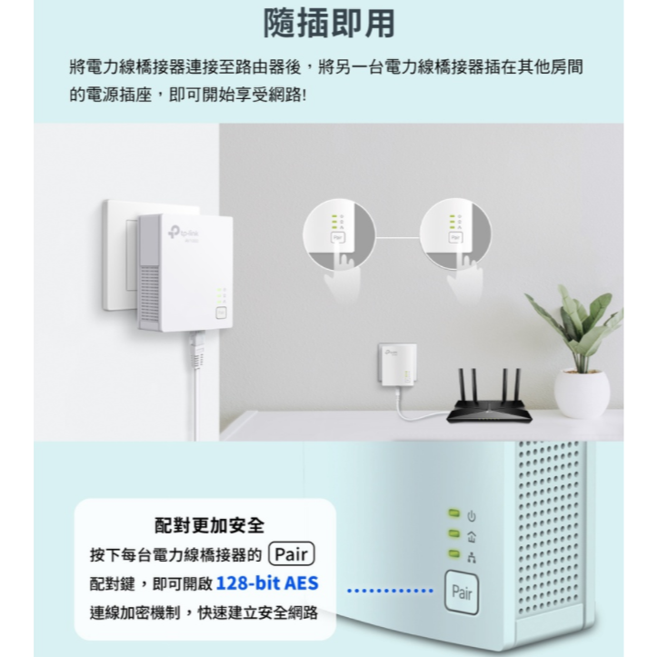 《 tp-link 原廠 公司貨 》TL-PA7017 KIT AV1000 Gigabit 電力線 橋接器 套組-細節圖4