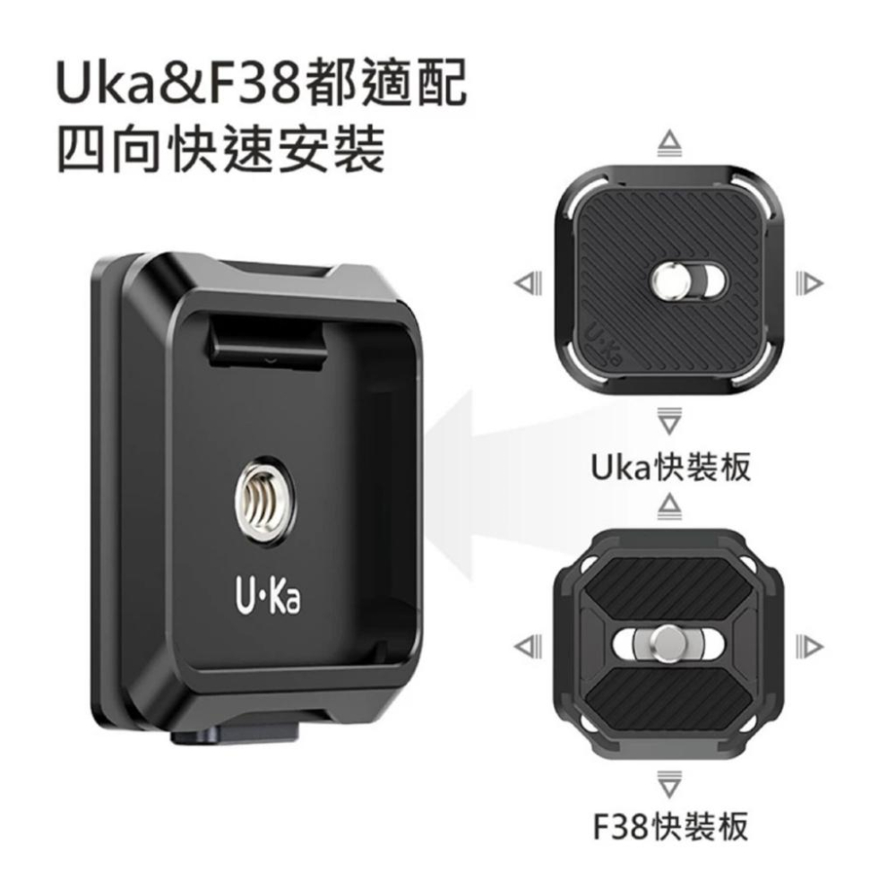 《 Ulanzi 優籃子 F38 小隼  Uka系列 》UKA03 全金屬 快拆 快裝底座-細節圖2