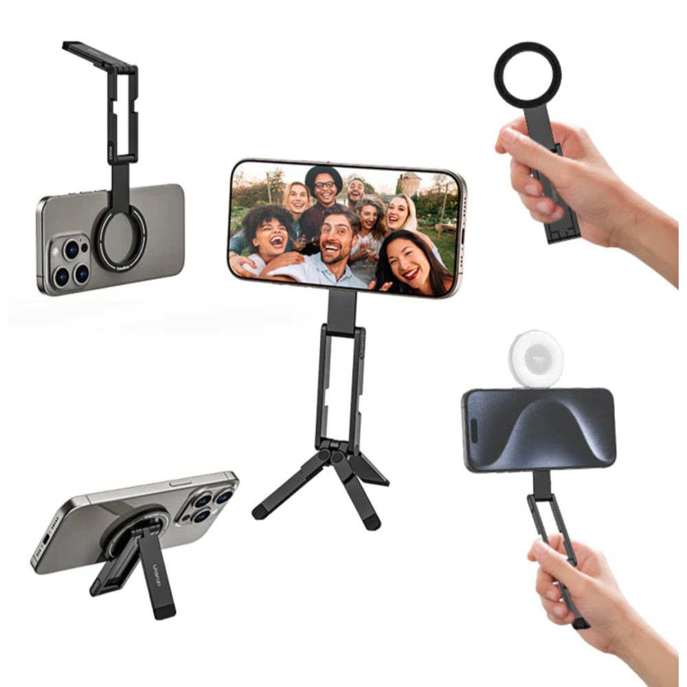 《Ulanzi 優籃子 手機配件》MA60 口袋 磁吸 手機 折疊支架 輕量三腳架 Magsafe 桌面自拍 手持便攜-細節圖3