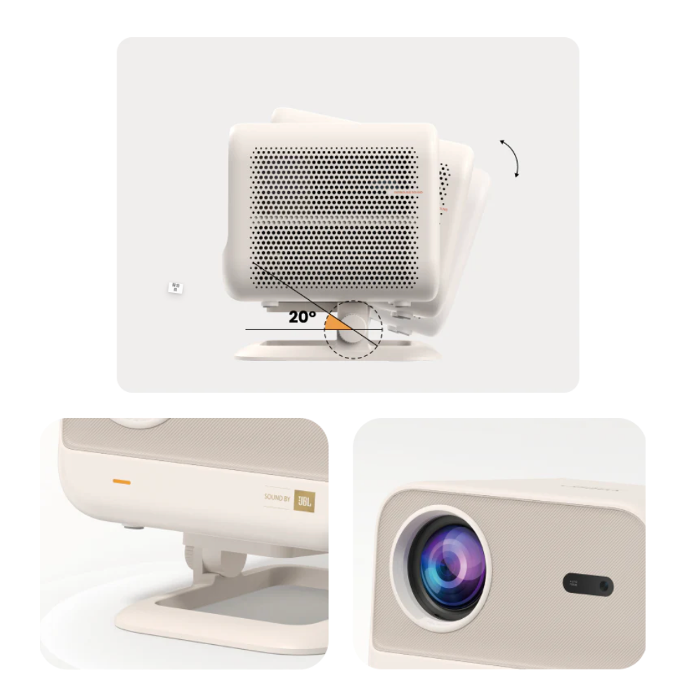 《 YABER 高亮度 1000 流明 內建系統 》焦糖風暮光 L2 Plus WIFI 投影機 JBL 喇叭 遊戲機-細節圖3