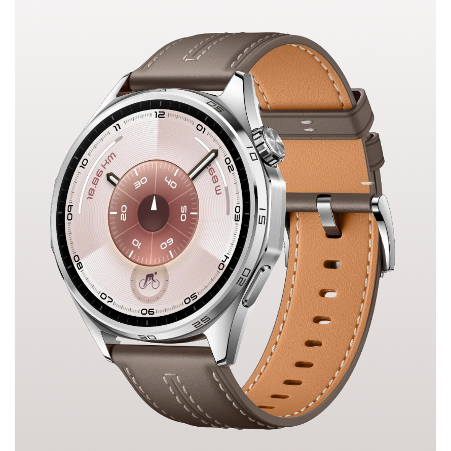 46mm - 冰川灰 複合皮革錶⁠帶