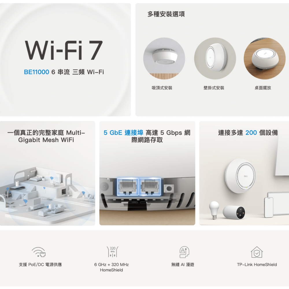 《 tp-link 免運 3入》Deco BE65 PoE BE11000 Mesh WiFi7 網狀 路由器 分享器-細節圖2