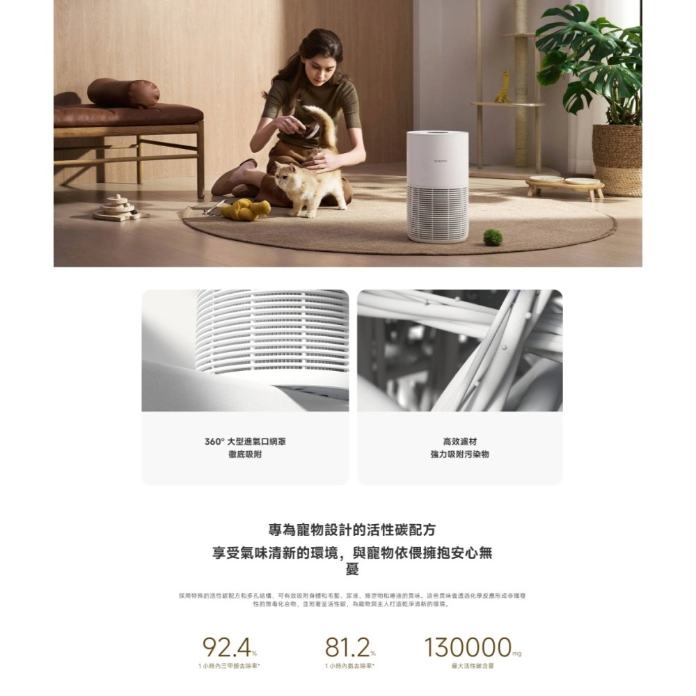 《 Xiaomi 小米 寵物專用除臭殺菌 防驚嚇舒壓 》米家智慧 寵物 空氣清淨機 空氣淨化器 米家App-細節圖3