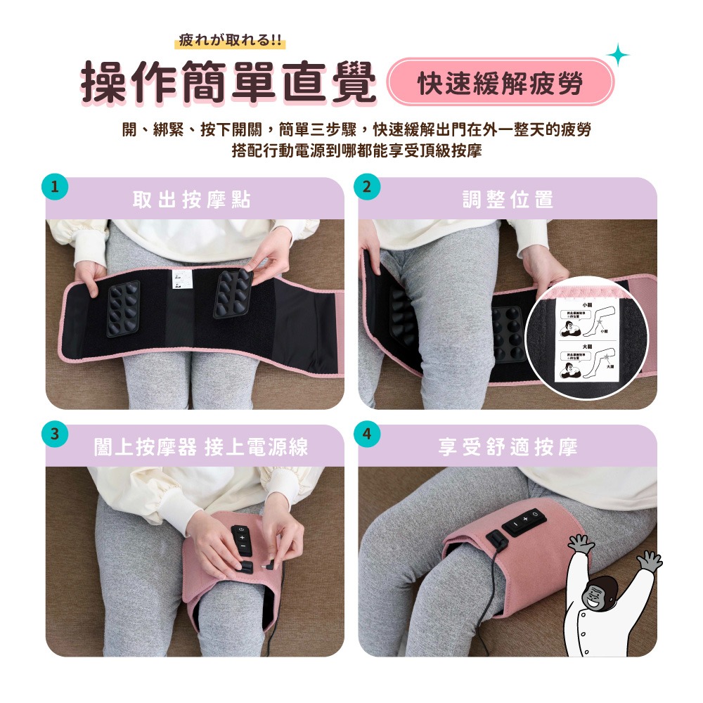 《 日本 Doshisha 原廠貨 》猩猩之握 GRM-2501 大腿按摩器 按摩器 舒壓 放鬆 出國 旅行 久站-細節圖6