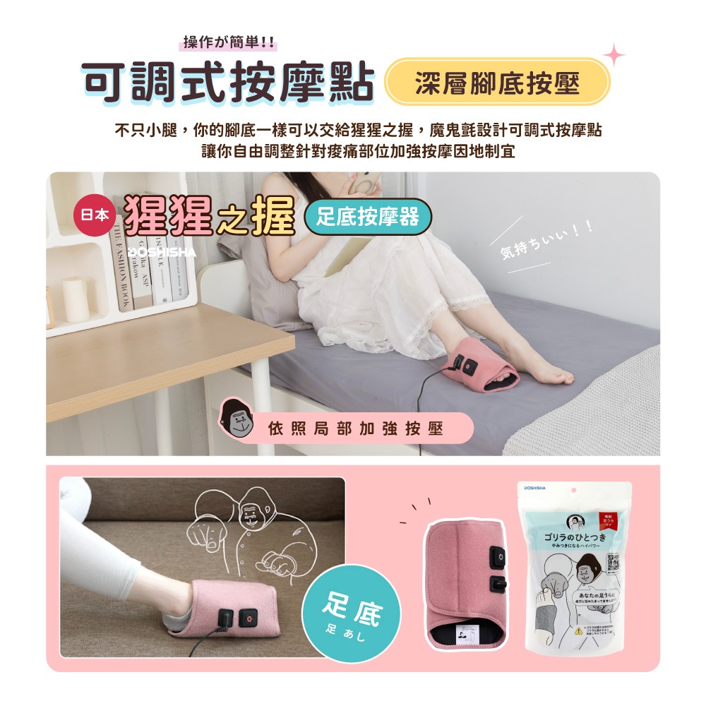 《 日本 Doshisha 原廠貨 》猩猩之握 GRA-2401 腳底按摩器  按摩器 舒壓 放鬆 出國 旅行 久站-細節圖4