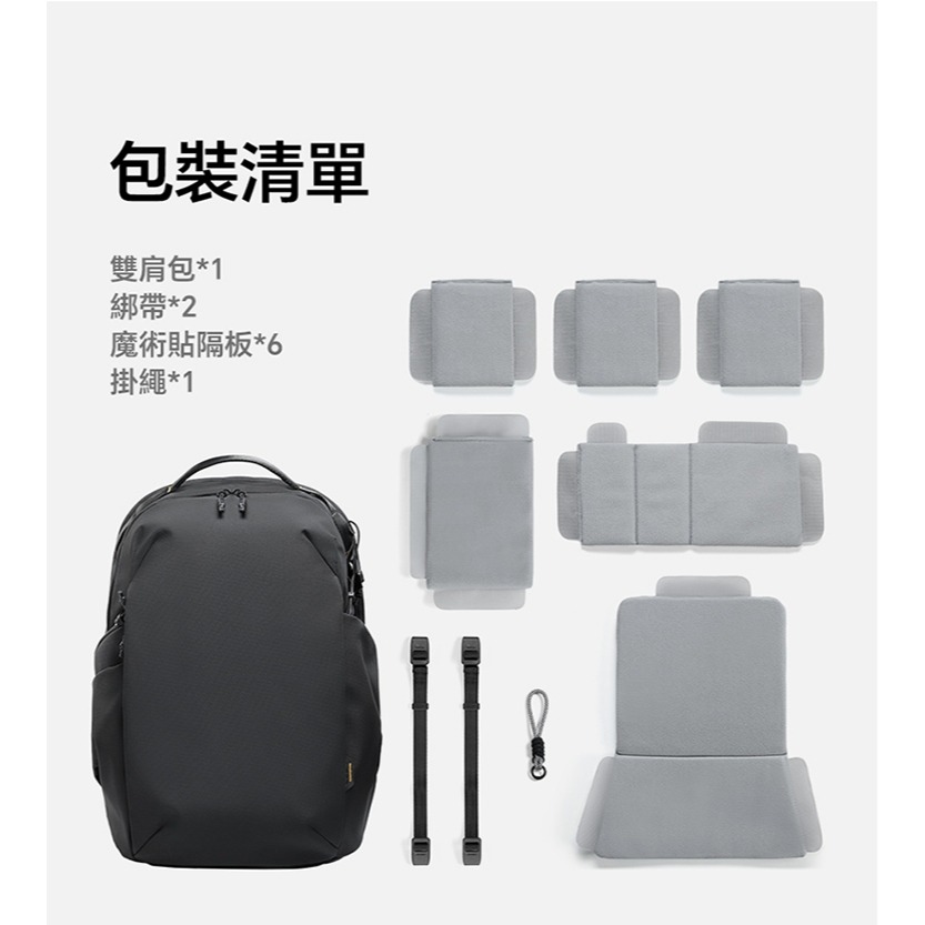《 Ulanzi 優籃子 攝影 後背包 快取收納》YY038 城市旅行  雙肩 背包 22L 防潑水 可容 16吋筆電-細節圖7